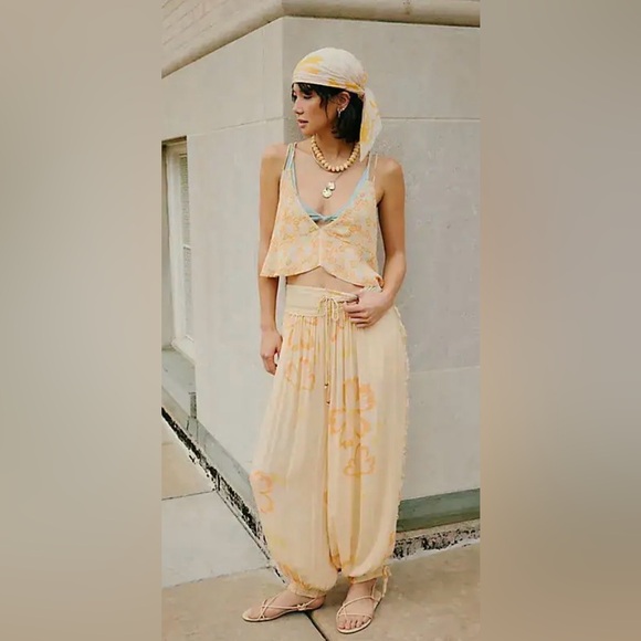 Free People Top Stitch And Tropics Set. NWT. Sand combo - Picture 2 of 5